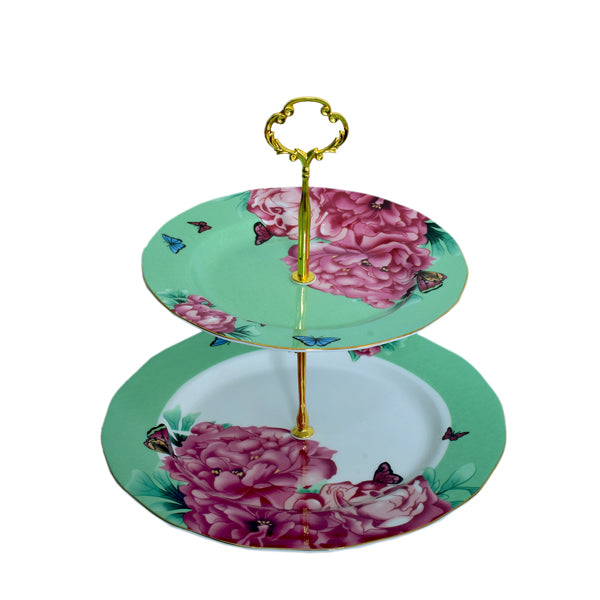 Pretty Peonies 2-tier Cookie Stand