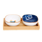 2 Bowl Set with Tray