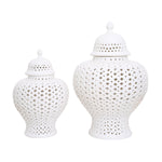 Perforated White Temple Jar
