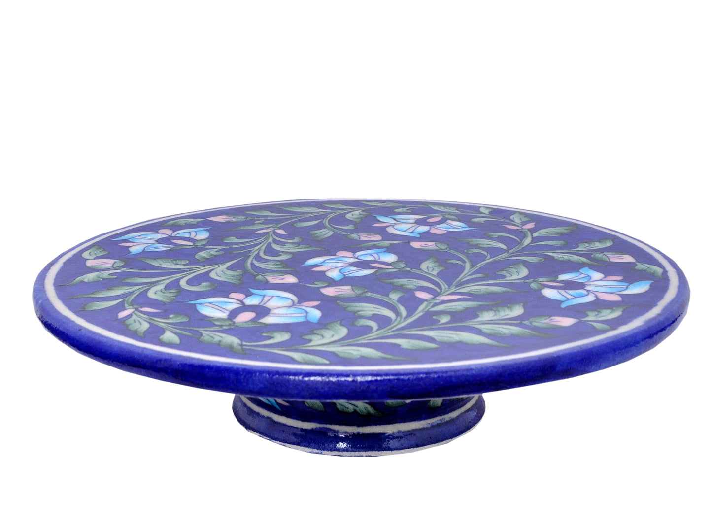 Jaipur Blue Pottery Cake Tray with Spatula